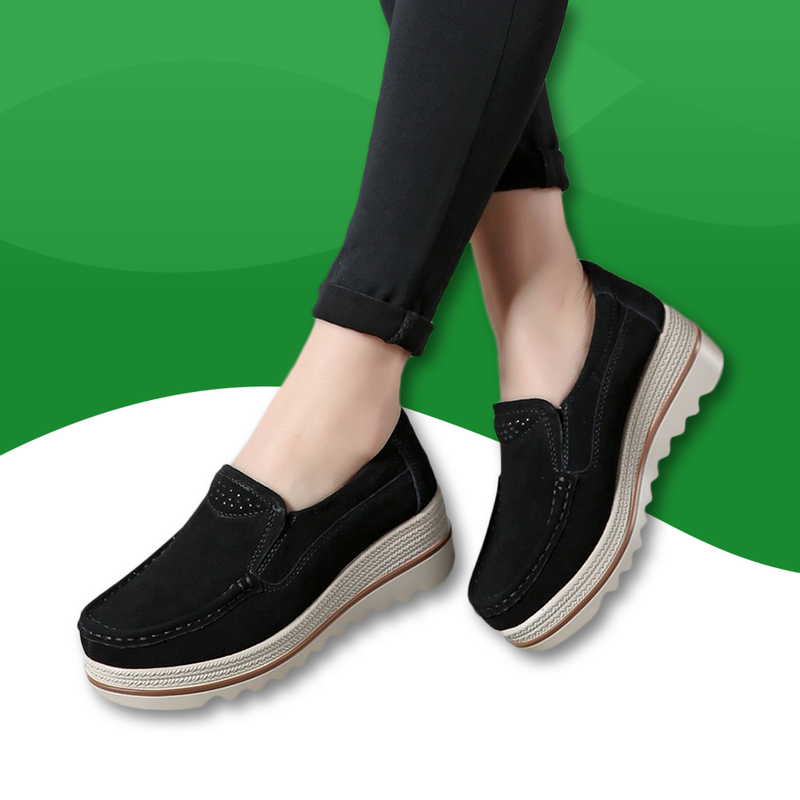 Mocassins en Toile pour Femme noir